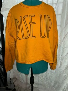 Women's Orange 'Rise Up'  Lauren Daigle Pullover Sweatshirt size small